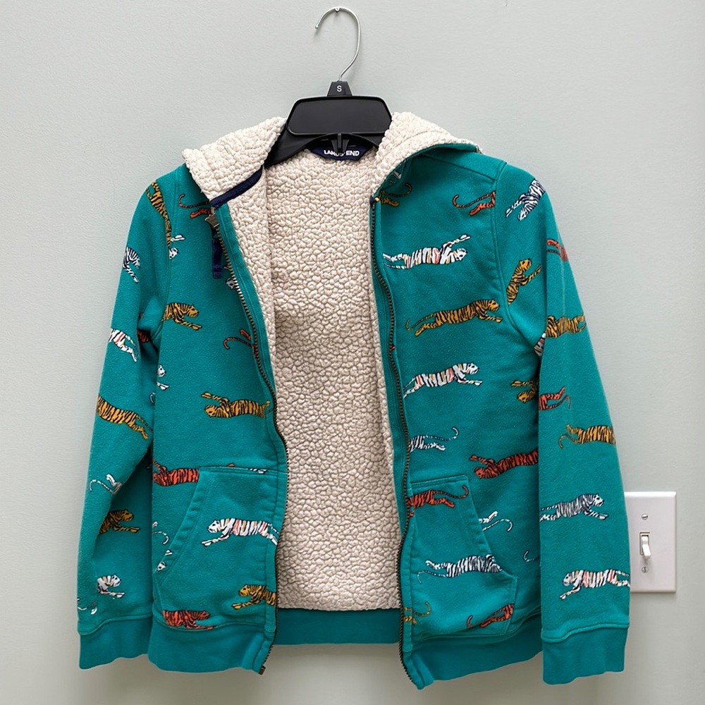Kids Lands End Tiger Fleece Hoodie